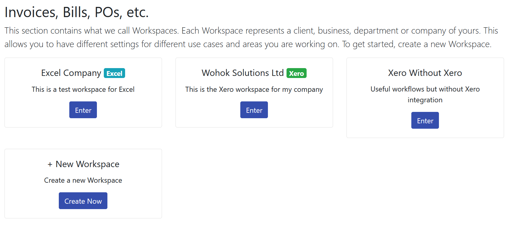 Workspaces